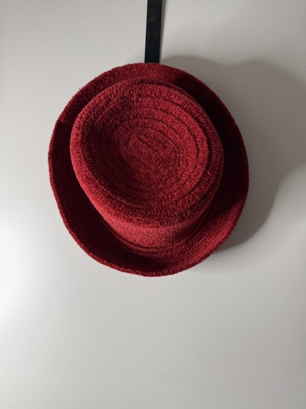 Burgundy Wool Cloche Hat